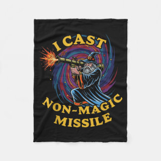 I Cast Non-magic Missile Funny Wizard Parody Meme  Fleece Deken