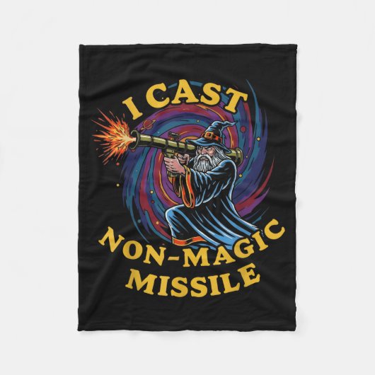 I Cast Non-magic Missile Funny Wizard Parody Meme  Fleece Deken (Voorkant)