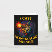 I Cast Non-magic Missile Funny Wizard Parody Meme  Kaart (Voorkant)