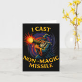 I Cast Non-magic Missile Funny Wizard Parody Meme  Kaart (Gele Bloem)