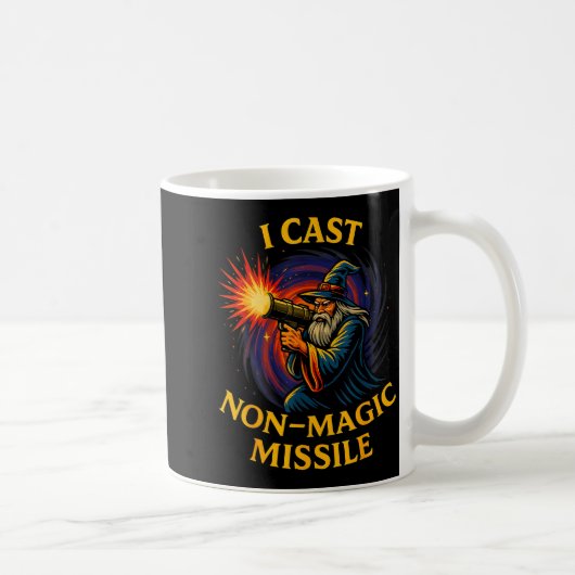 I Cast Non-magic Missile Funny Wizard Parody Meme  Koffiemok (Rechts)