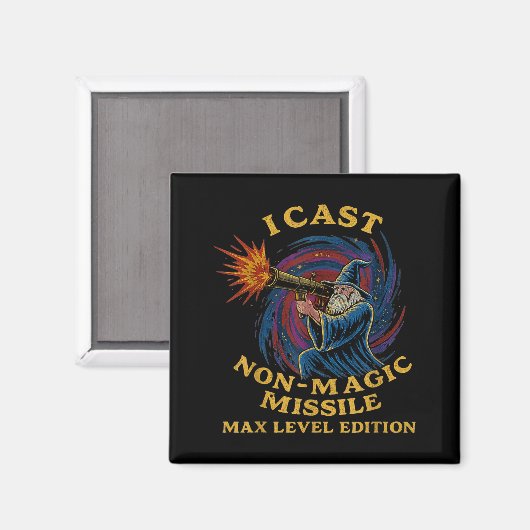 I Cast Non-magic Missile Funny Wizard Parody Meme  Magneet (Voorkant / Achterkant)
