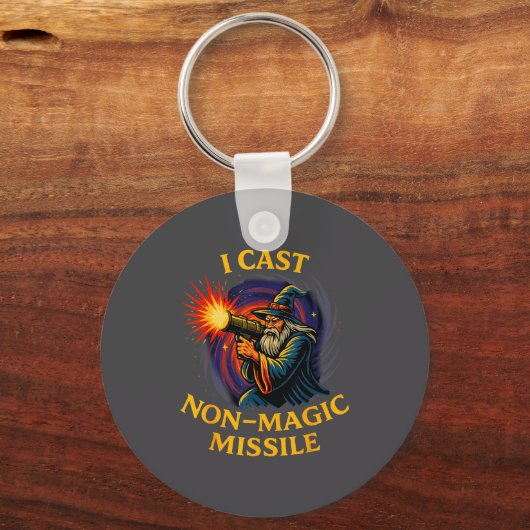 I Cast Non-magic Missile Funny Wizard Parody Meme  Sleutelhanger (Voorkant)