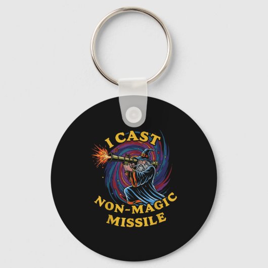 I Cast Non-magic Missile Funny Wizard Parody Meme  Sleutelhanger (Voorkant)
