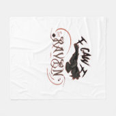 I Caw The Raven Gothic Art Horror Classic Retro Fleece Deken (Voorkant (Horizontaal))