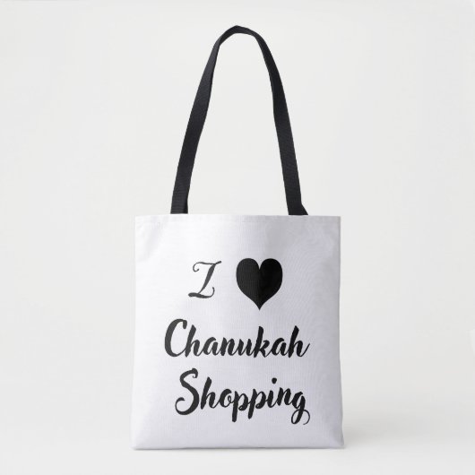 I 🖤 Chanoeka. Winkelen Tote Bag (Voorkant)