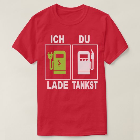 I charge you fuel Gas station Gasoline vs Electric T-shirt (Design voorkant)
