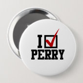 I CHECKMARK RICK PERRY RONDE BUTTON 4,0 CM (Voorkant /achterkant)
