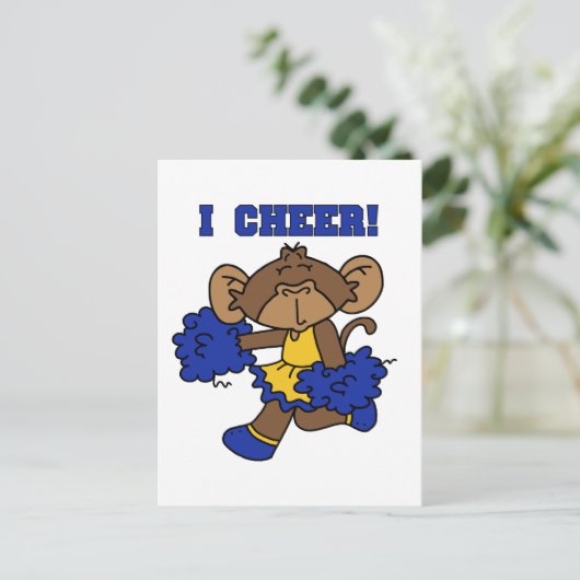 I Cheer Blue en Gold Tshirts en Gifts Briefkaart (Staand voorkant)