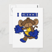 I Cheer Blue en Gold Tshirts en Gifts Briefkaart (Voorkant / Achterkant)