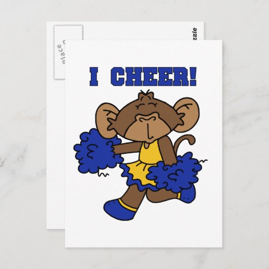 I Cheer Blue en Gold Tshirts en Gifts Briefkaart (Voorkant / Achterkant)