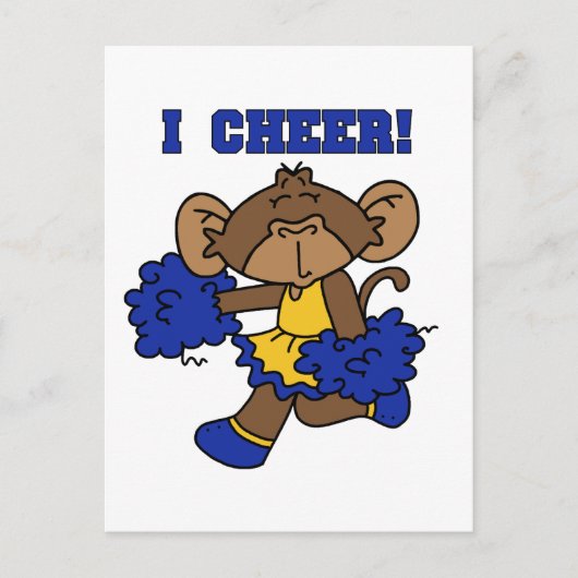 I Cheer Blue en Gold Tshirts en Gifts Briefkaart (Voorkant)