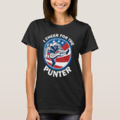 I cheer For The Punter  Saying Football Punter T-shirt (Voorkant)
