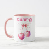"I Cherry-ish You" Gepersonaliseerde gift van de V Mok (Links)