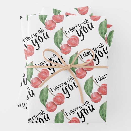 I Cherry-ish You Wrapping Paper Sheets (In situ)
