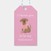 I Chews You To Be My Valentine Dog Card  Cadeaulabel (Voorkant)