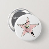 I, Chihuahua Hollywood Star Pin Ronde Button 5,7 Cm (Voorkant /achterkant)
