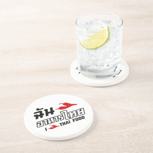 I Chili (Love) Thai Food Zandsteen Onderzetter