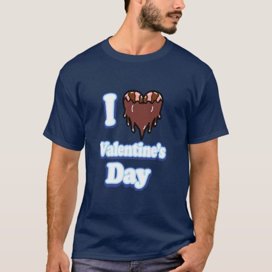 I chocolate dipped bacon heart Valentine's Day  T-shirt (Voorkant)