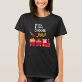 I Choo Choo Choose You Valentines Day Train Hearts T-shirt (Voorkant)