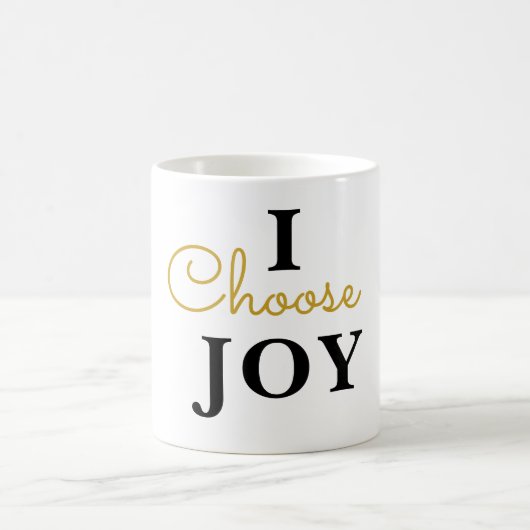 I Choose Joy Minimalist Coffee Mug | Modern Inspir Koffiemok (Center)