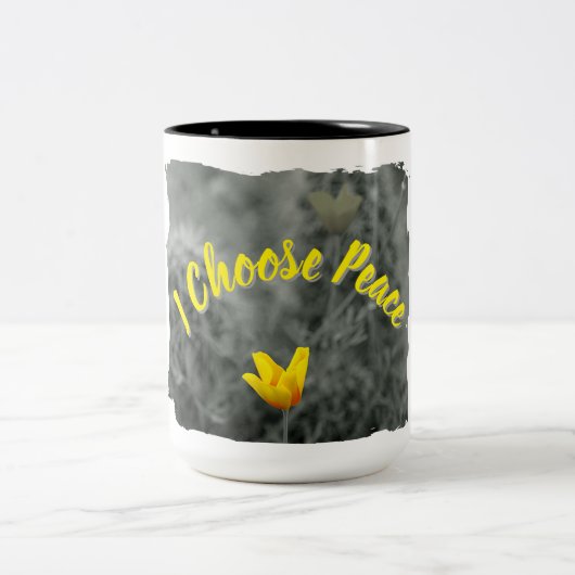 I Choose Piece Mug Tweekleurige Koffiemok (Center)