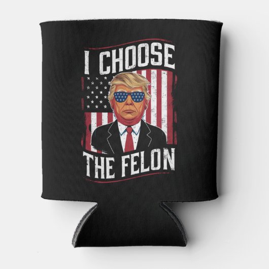 I Choose The Felon Funny Trump US Election Blikjeskoeler (Voorkant)
