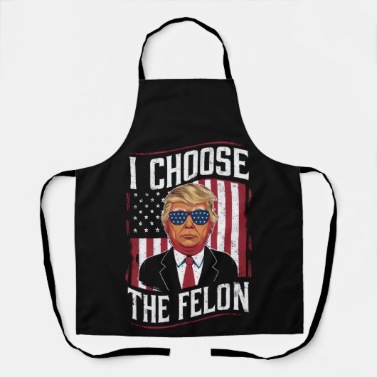 I Choose The Felon Funny Trump US Election Schort (Voorkant)