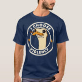 I Choose Violence Funny Emu by Tobe Fonseca T-shirt (Voorkant)