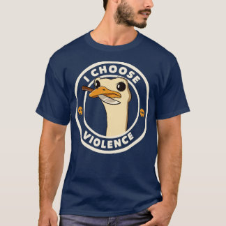 I Choose Violence Funny Emu by Tobe Fonseca T-shirt
