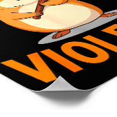 I Choose Violence Funny Hamster Graphic  Poster (Hoek)