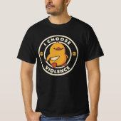 I Choose Violence Meme Duck Chick Chicken Gore T-shirt (Voorkant)