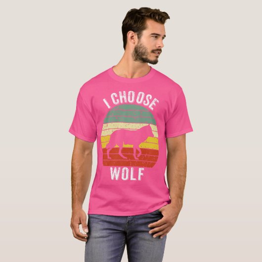 I Choose Wolf T-shirt (Voorkant volledig)