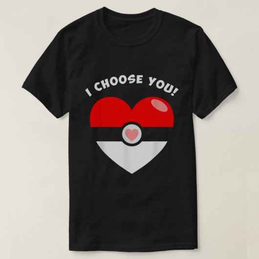 I Choose You Heart Valentine Gamer Shirt (Design voorkant)