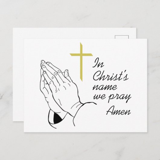 I Christus's naam Briefkaart (Voorkant / Achterkant)