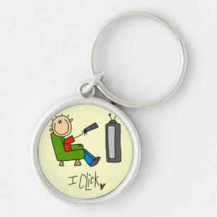 I Click TV-verslaafde T-shirts en cadeaus Sleutelhanger