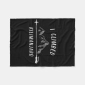 I Climbed Kilimanjaro Summit Mountain Climbing Nat Fleece Deken (Voorkant (Horizontaal))