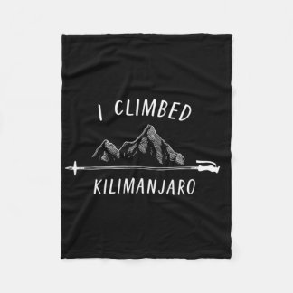 I Climbed Kilimanjaro Summit Mountain Climbing Nat Fleece Deken