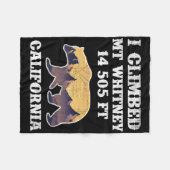 I Climbed Mount Whitney California 14505 Ft  Fleece Deken (Voorkant (Horizontaal))
