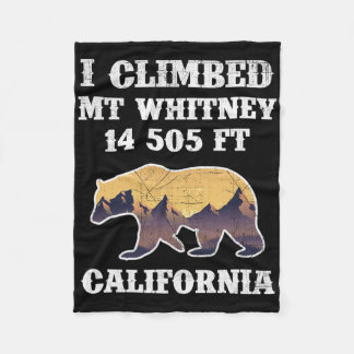I Climbed Mount Whitney California 14505 Ft  Fleece Deken