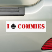I Club Commies Bumpersticker (Op auto)