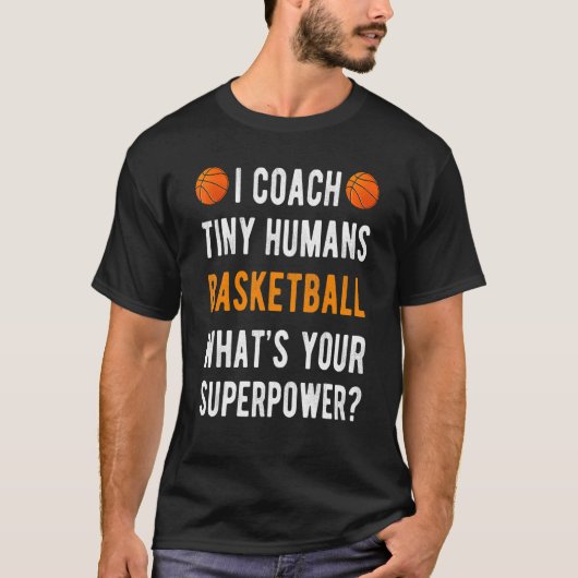I Coach Tiny Humans Basketball Hooper Kinder Pe Sp T-shirt (Voorkant)