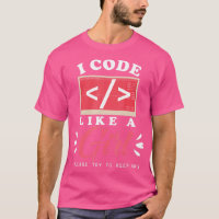 I Code als een Girl Computer Programming Cute Scie