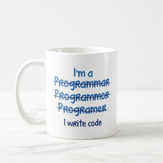 I Code schrijven Koffiemok (Links)