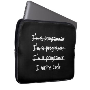 I Code schrijven Laptop Sleeve