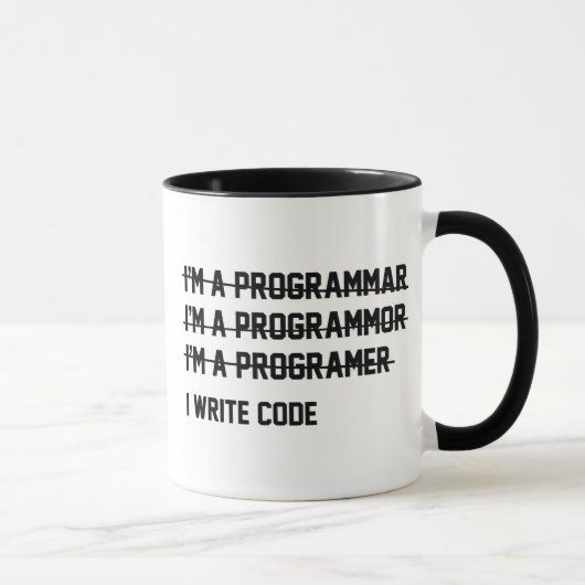 I Code schrijven Mok (Rechts)