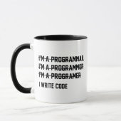 I Code schrijven Mok (Links)
