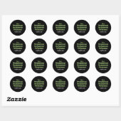 I Code schrijven Ronde Sticker (Vel)