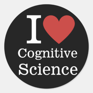 I ❤️ Cognitieve Wetenschappen voor Studenten/Facul Ronde Sticker