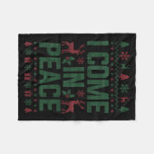 I Come In Peace Couple Matching Ugly Christmas Swe Fleece Deken (Voorkant (Horizontaal))